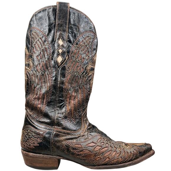 Corral Boots Other - Corral Men’s Brown Wings And Cross Western Cowboy Boots Size US 9.5 D